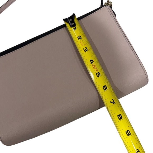 Kate Spade New York Leather Flap Crossbody Bag Black Pink Chain Strap - Picture 6 of 16